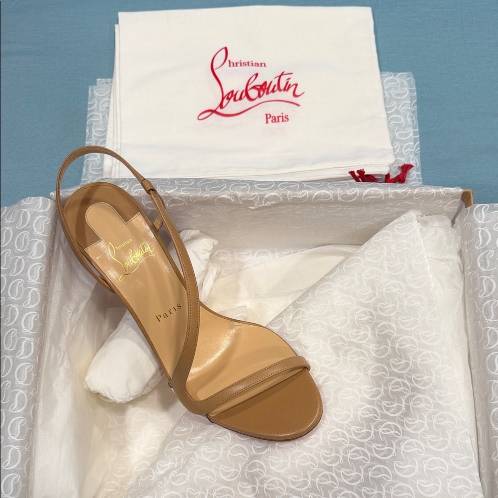 Christian Louboutin Beige Strappy Heels